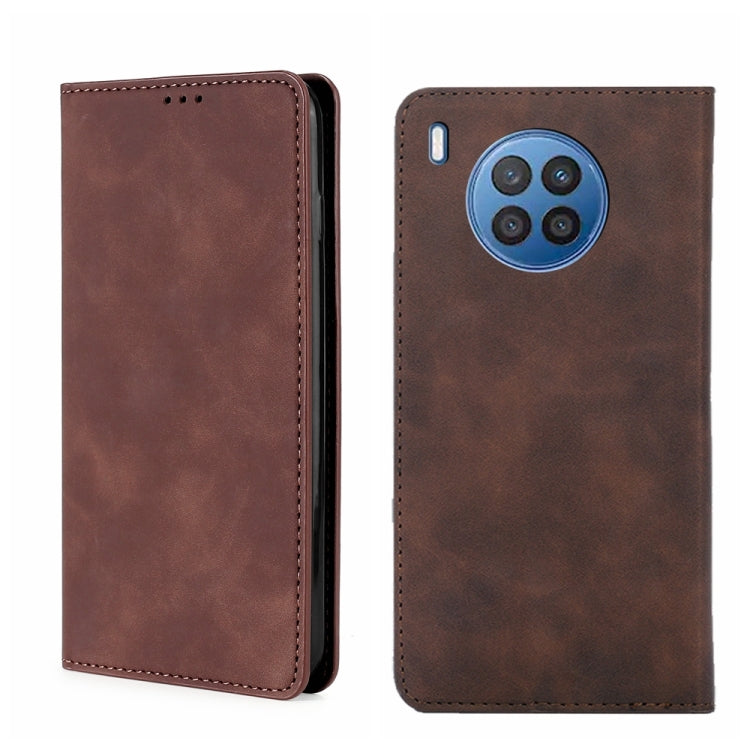 For Huawei nova 8i Skin Feel Magnetic Horizontal Flip Leather Phone Case