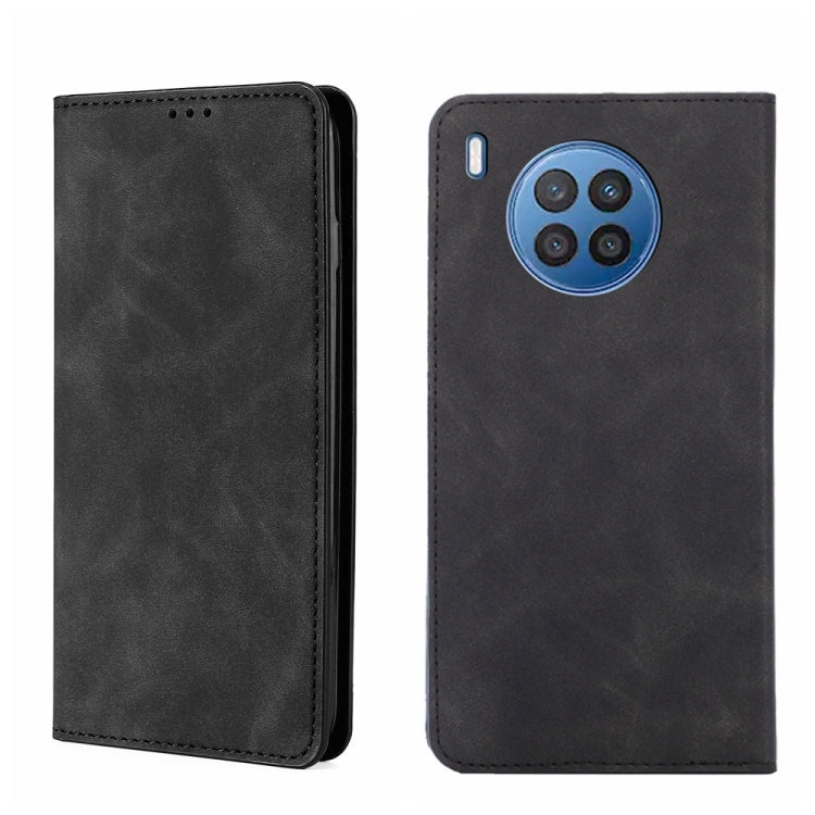 For Huawei nova 8i Skin Feel Magnetic Horizontal Flip Leather Phone Case