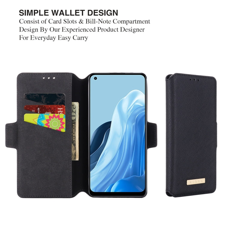 For OPPO F21 Pro / Reno7 4G MUXMA MX115 Cross Texture Oil Edge Flip Leather Phone Case