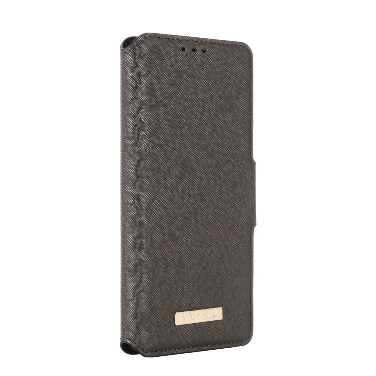 For OPPO F21 Pro / Reno7 4G MUXMA MX115 Cross Texture Oil Edge Flip Leather Phone Case