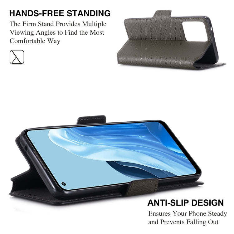 For OPPO F21 Pro / Reno7 4G MUXMA MX115 Cross Texture Oil Edge Flip Leather Phone Case