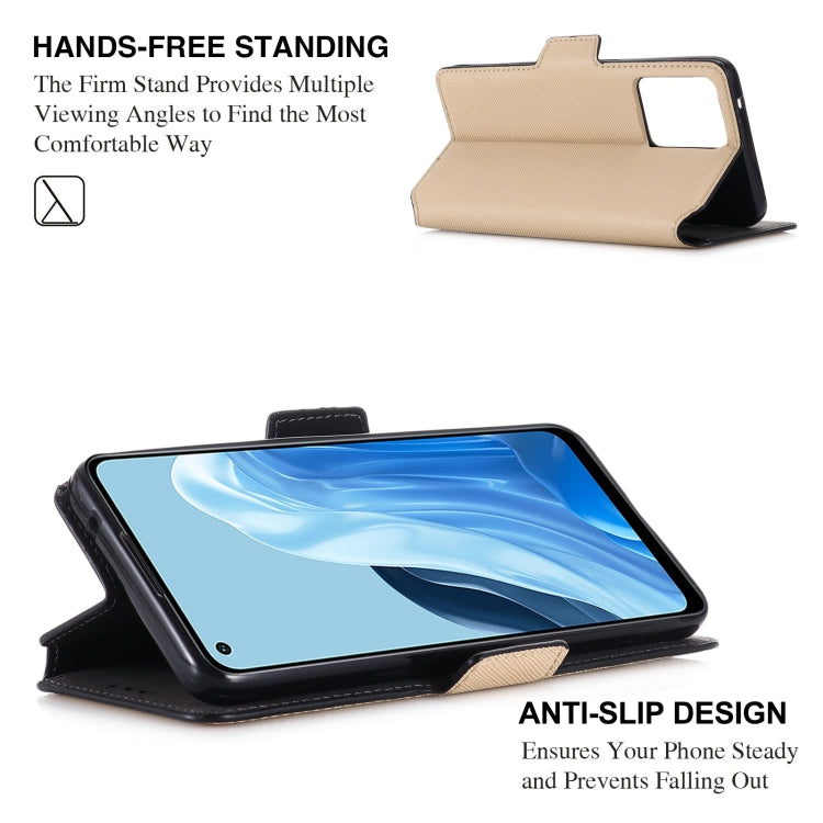 For OPPO F21 Pro / Reno7 4G MUXMA MX115 Cross Texture Oil Edge Flip Leather Phone Case