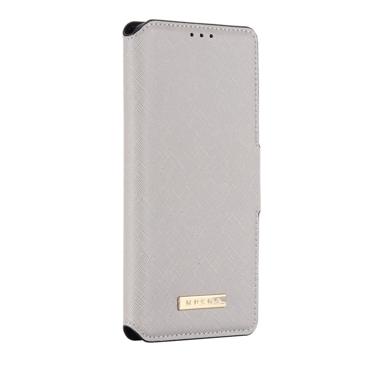 For OPPO A15 MUXMA MX115 Cross Texture Oil Edge Flip Leather Phone Case