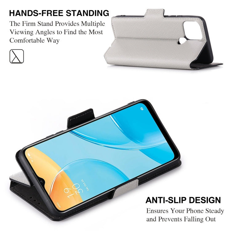 For OPPO A15 MUXMA MX115 Cross Texture Oil Edge Flip Leather Phone Case