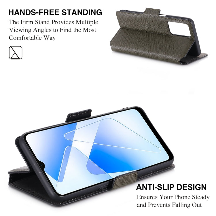 For OPPO A55 5G MUXMA MX115 Cross Texture Oil Edge Flip Leather Phone Case