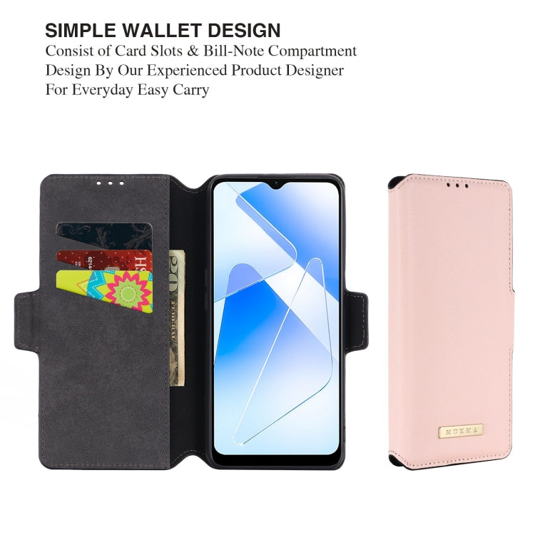 For OPPO A55 5G MUXMA MX115 Cross Texture Oil Edge Flip Leather Phone Case