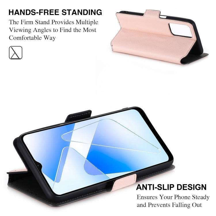 For OPPO A55 5G MUXMA MX115 Cross Texture Oil Edge Flip Leather Phone Case