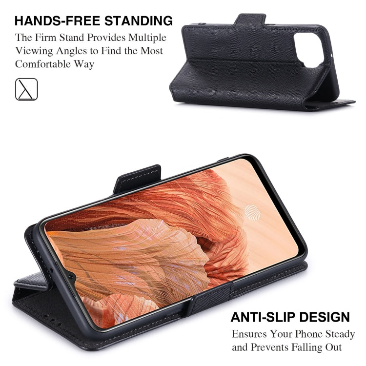 For OPPO F17 / A73 2020 MUXMA MX115 Cross Texture Oil Edge Flip Leather Phone Case