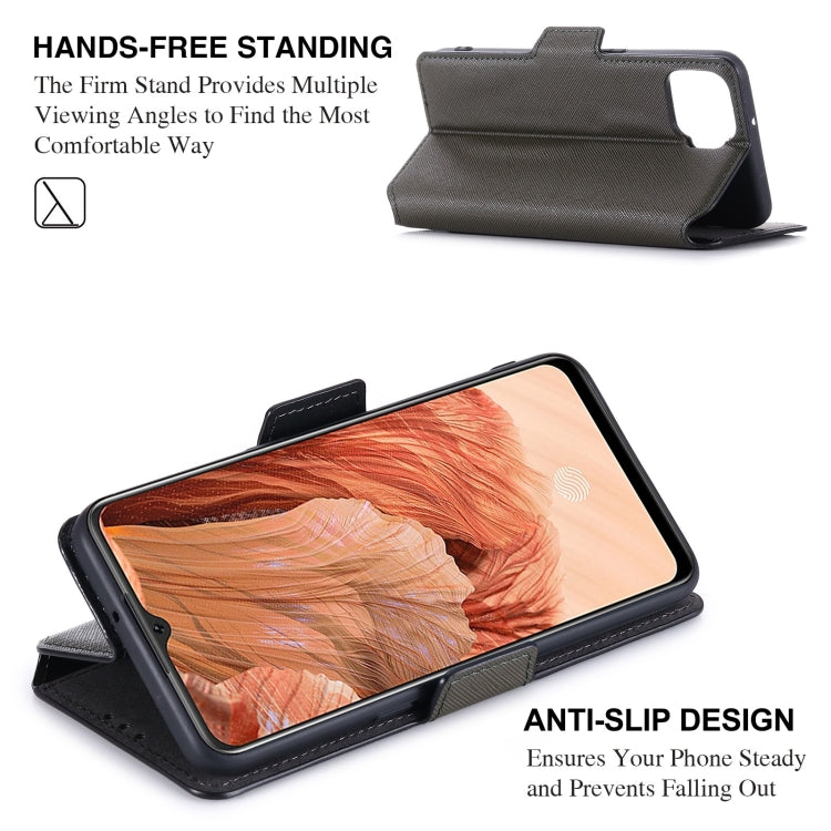 For OPPO F17 / A73 2020 MUXMA MX115 Cross Texture Oil Edge Flip Leather Phone Case