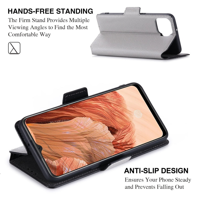 For OPPO F17 / A73 2020 MUXMA MX115 Cross Texture Oil Edge Flip Leather Phone Case