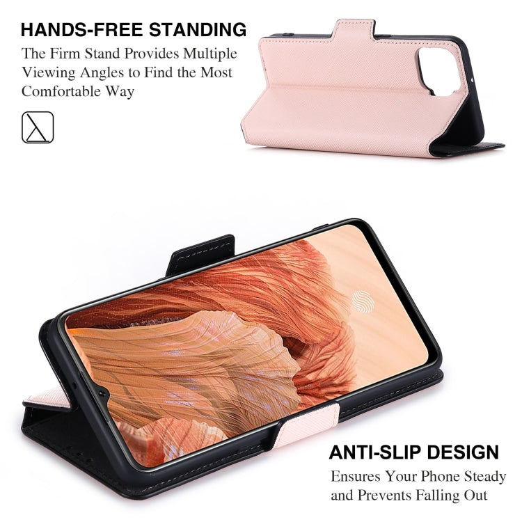 For OPPO F17 / A73 2020 MUXMA MX115 Cross Texture Oil Edge Flip Leather Phone Case