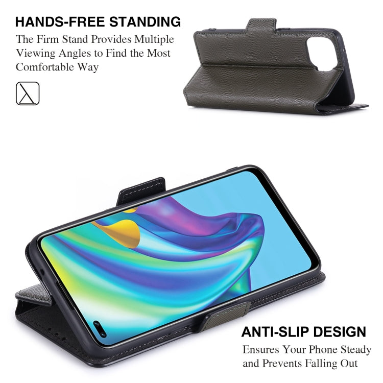 For OPPO F17 Pro MUXMA MX115 Cross Texture Oil Edge Flip Leather Phone Case