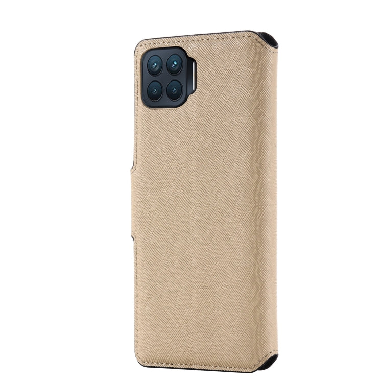 For OPPO F17 Pro MUXMA MX115 Cross Texture Oil Edge Flip Leather Phone Case