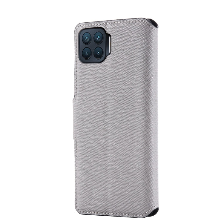 For OPPO F17 Pro MUXMA MX115 Cross Texture Oil Edge Flip Leather Phone Case