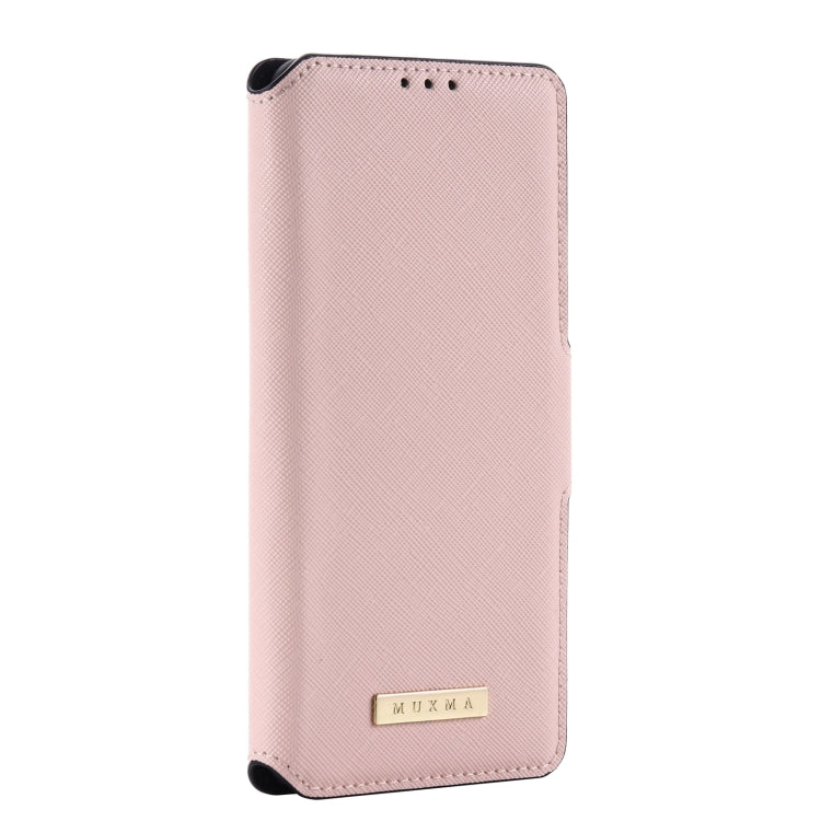 For OPPO F17 Pro MUXMA MX115 Cross Texture Oil Edge Flip Leather Phone Case