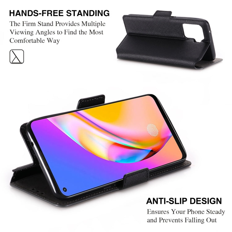 For OPPO F19 Pro / A94 MUXMA MX115 Cross Texture Oil Edge Flip Leather Phone Case