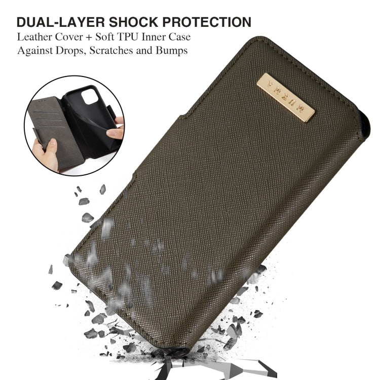 For OPPO F19 Pro / A94 MUXMA MX115 Cross Texture Oil Edge Flip Leather Phone Case