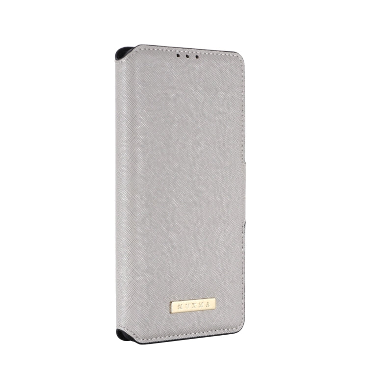 For OPPO F19 Pro / A94 MUXMA MX115 Cross Texture Oil Edge Flip Leather Phone Case