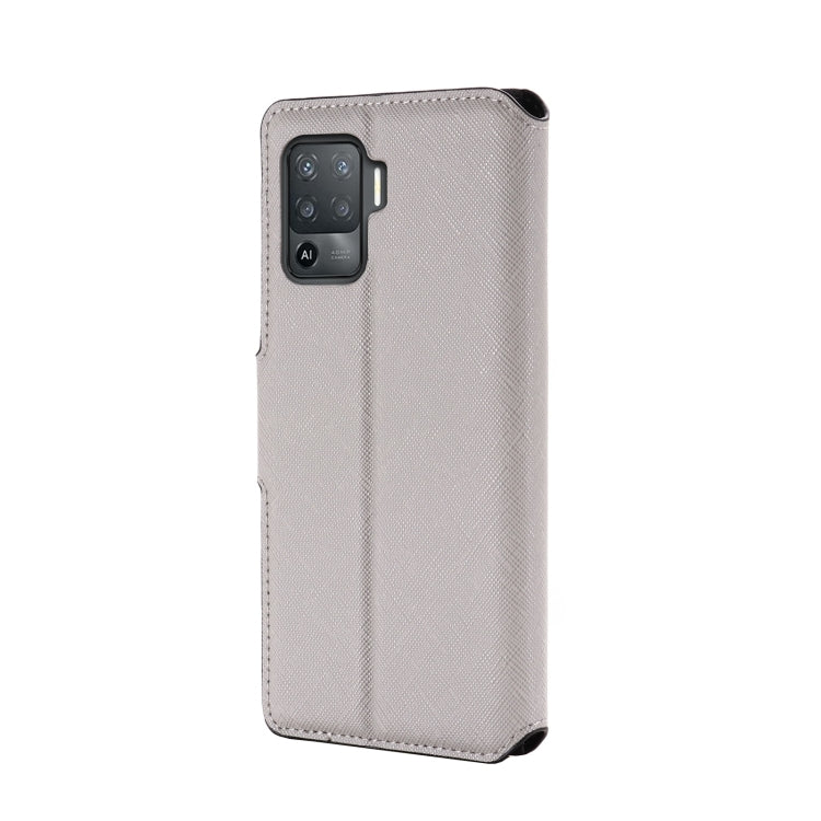 For OPPO F19 Pro / A94 MUXMA MX115 Cross Texture Oil Edge Flip Leather Phone Case