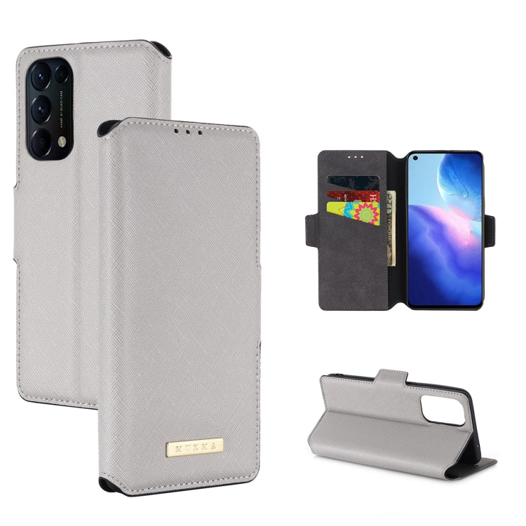 For OPPO Reno5 4G MUXMA MX115 Cross Texture Oil Edge Flip Leather Phone Case