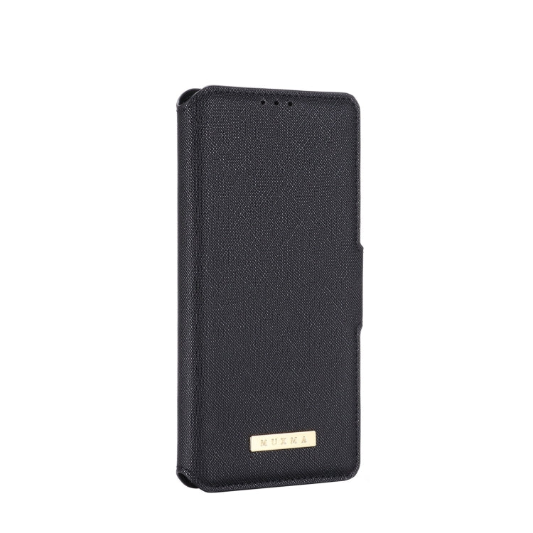 For OPPO Reno5 5G MUXMA MX115 Cross Texture Oil Edge Flip Leather Phone Case