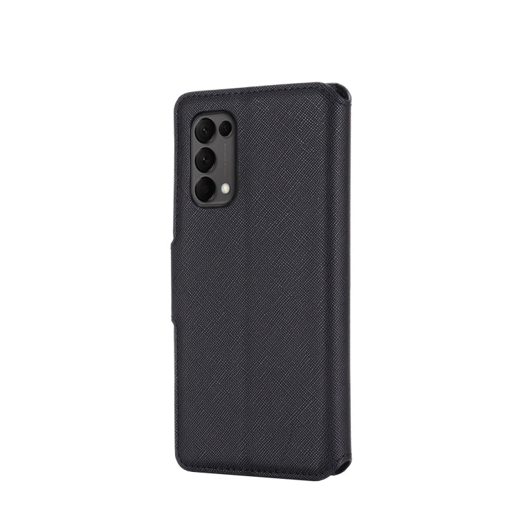 For OPPO Reno5 5G MUXMA MX115 Cross Texture Oil Edge Flip Leather Phone Case