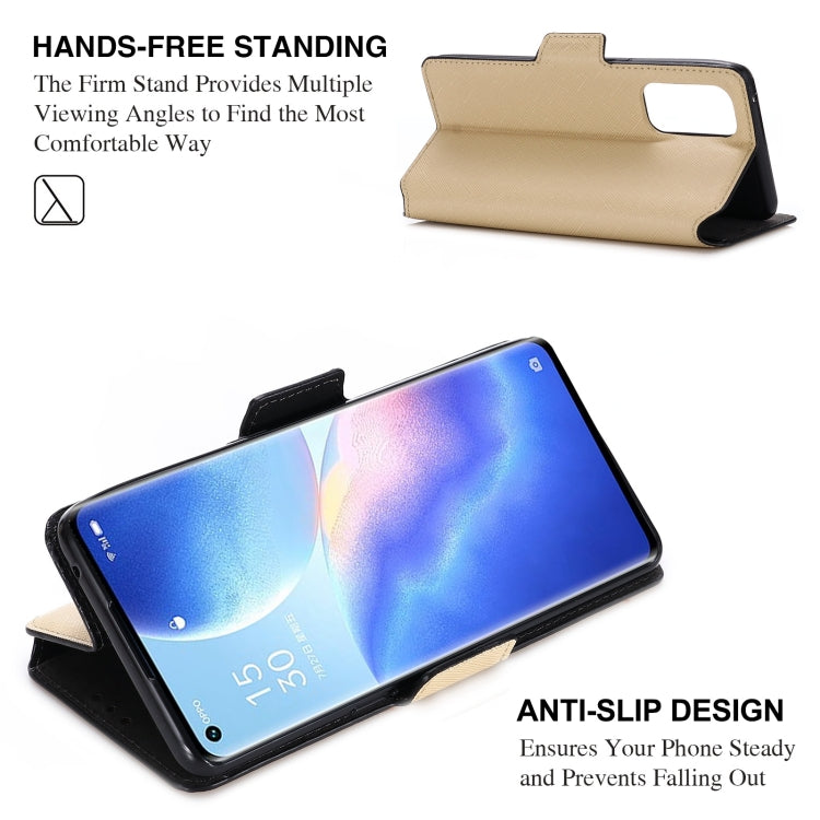 For OPPO Reno5 Pro 5G MUXMA MX115 Cross Texture Oil Edge Flip Leather Phone Case