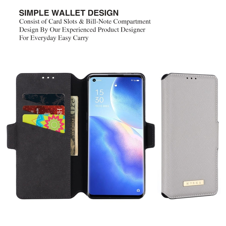 For OPPO Reno5 Pro 5G MUXMA MX115 Cross Texture Oil Edge Flip Leather Phone Case