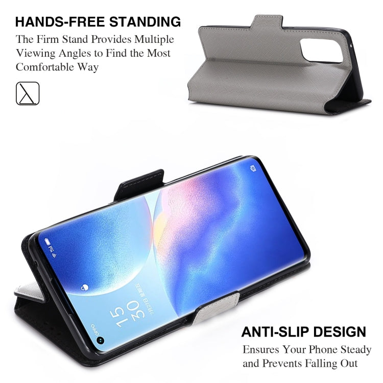 For OPPO Reno5 Pro 5G MUXMA MX115 Cross Texture Oil Edge Flip Leather Phone Case
