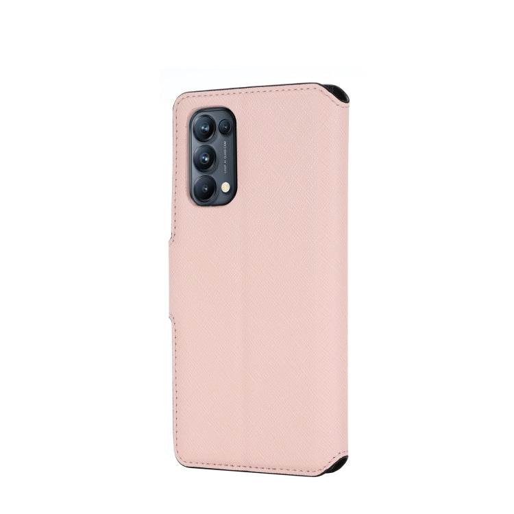 For OPPO Reno5 Pro 5G MUXMA MX115 Cross Texture Oil Edge Flip Leather Phone Case