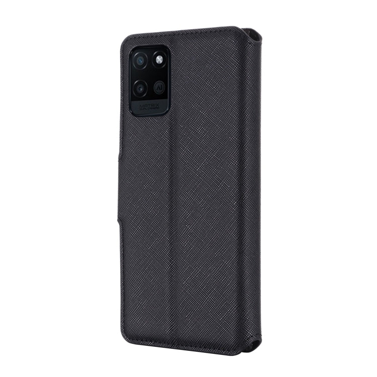 For OPPO Realme V11 5G MUXMA MX115 Cross Texture Oil Edge Flip Leather Phone Case