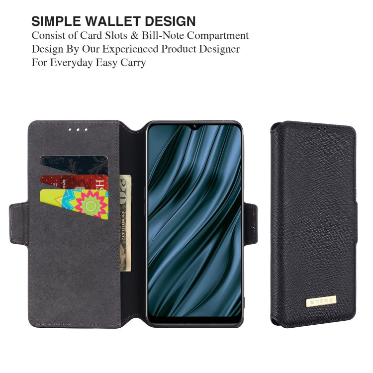 For OPPO Realme V11 5G MUXMA MX115 Cross Texture Oil Edge Flip Leather Phone Case