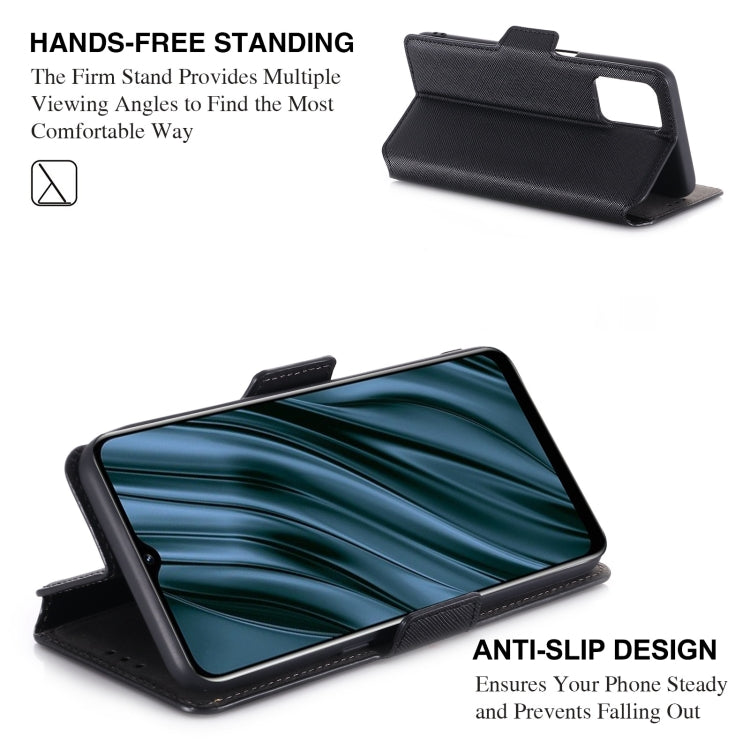 For OPPO Realme V11 5G MUXMA MX115 Cross Texture Oil Edge Flip Leather Phone Case