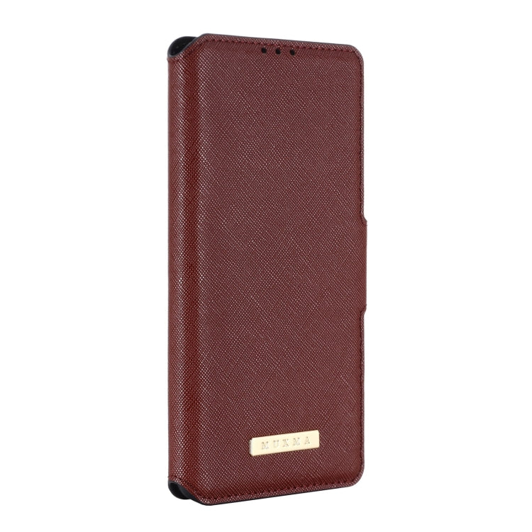 For OPPO Realme V11 5G MUXMA MX115 Cross Texture Oil Edge Flip Leather Phone Case