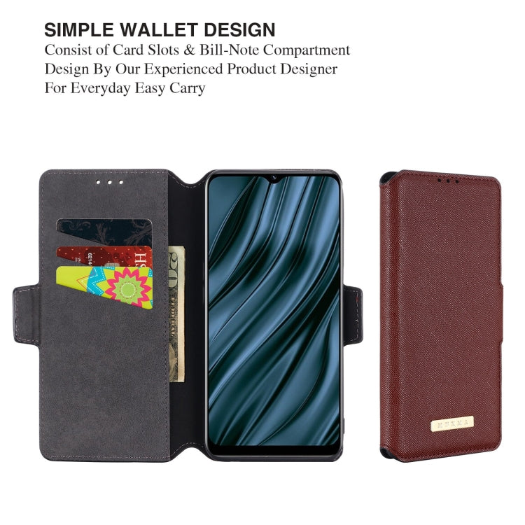 For OPPO Realme V11 5G MUXMA MX115 Cross Texture Oil Edge Flip Leather Phone Case