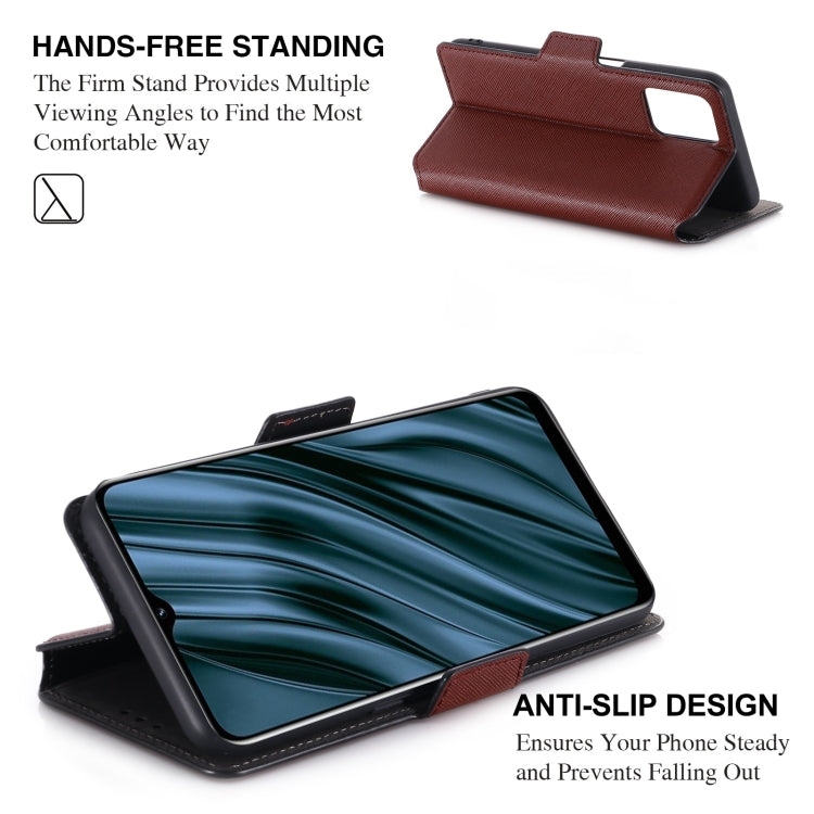 For OPPO Realme V11 5G MUXMA MX115 Cross Texture Oil Edge Flip Leather Phone Case