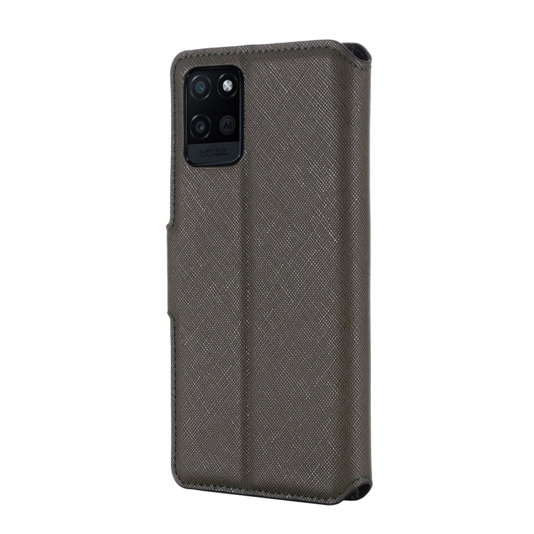 For OPPO Realme V11 5G MUXMA MX115 Cross Texture Oil Edge Flip Leather Phone Case