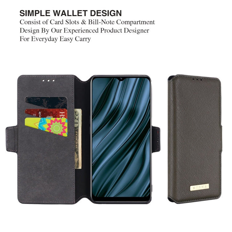 For OPPO Realme V11 5G MUXMA MX115 Cross Texture Oil Edge Flip Leather Phone Case