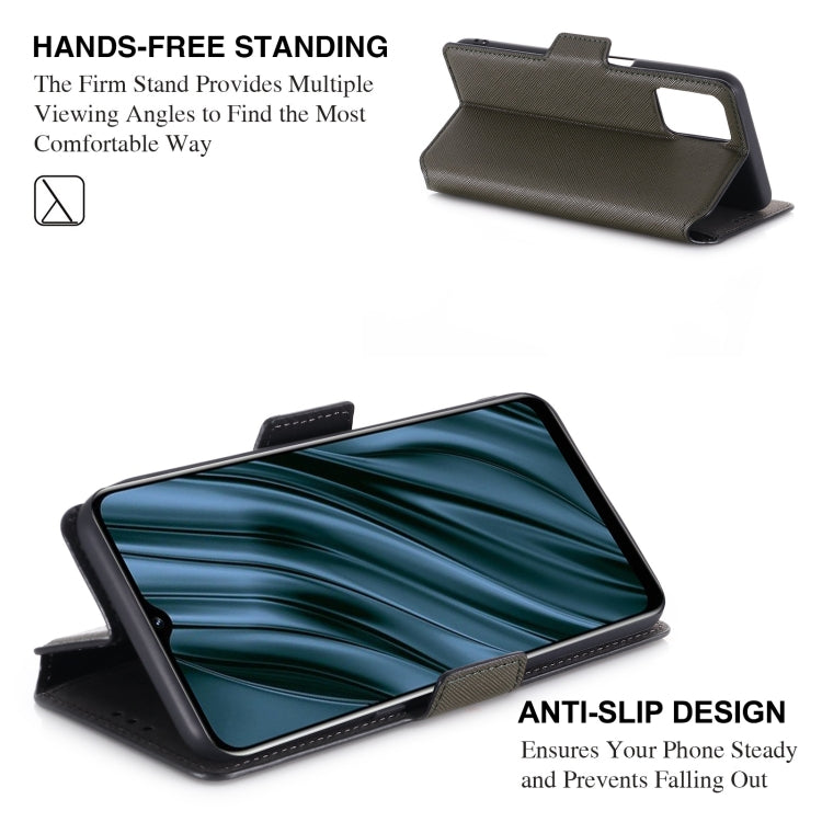 For OPPO Realme V11 5G MUXMA MX115 Cross Texture Oil Edge Flip Leather Phone Case