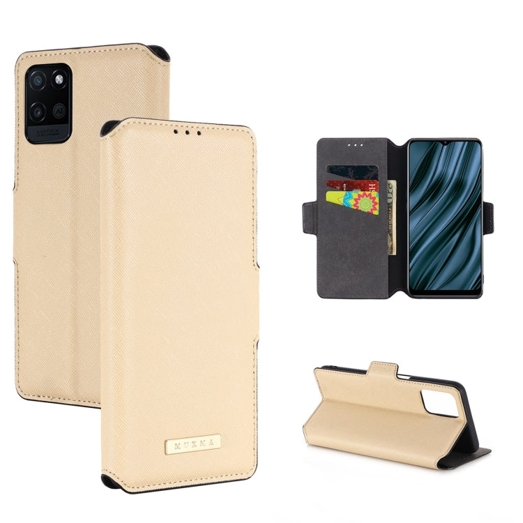 For OPPO Realme V11 5G MUXMA MX115 Cross Texture Oil Edge Flip Leather Phone Case