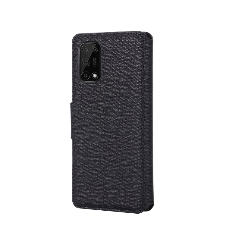 For OPPO Realme 7 5G / V5 / Q2 MUXMA MX115 Cross Texture Oil Edge Flip Leather Phone Case