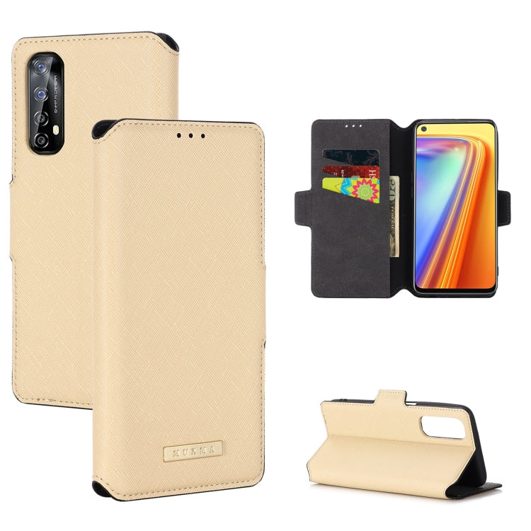For OPPO Realme 7 Asian Version MUXMA MX115 Cross Texture Oil Edge Flip Leather Phone Case