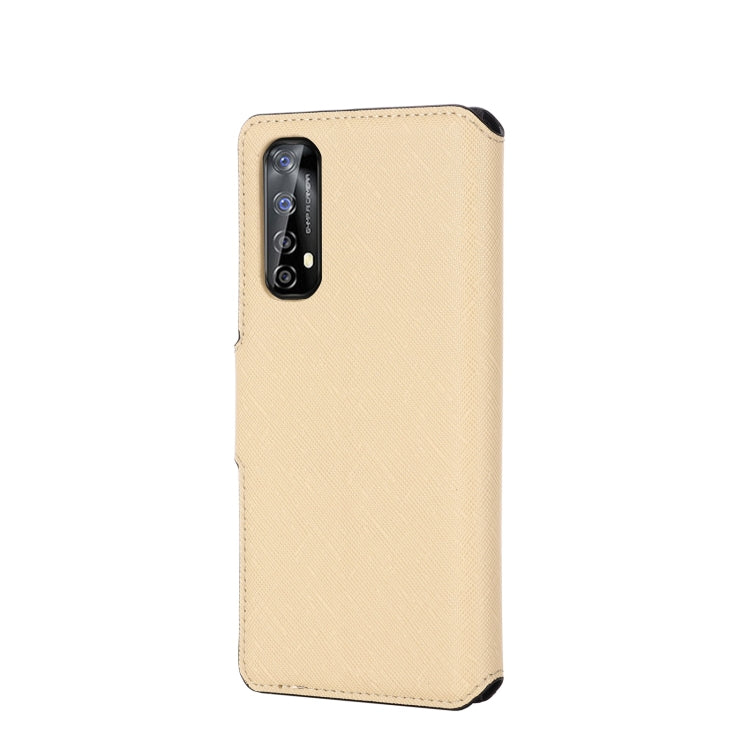 For OPPO Realme 7 Asian Version MUXMA MX115 Cross Texture Oil Edge Flip Leather Phone Case