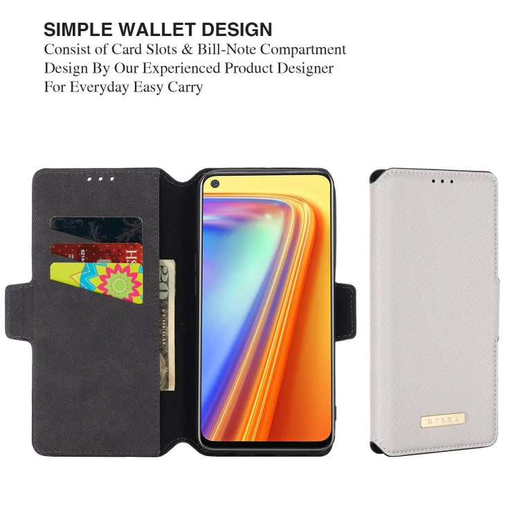 For OPPO Realme 7 Asian Version MUXMA MX115 Cross Texture Oil Edge Flip Leather Phone Case