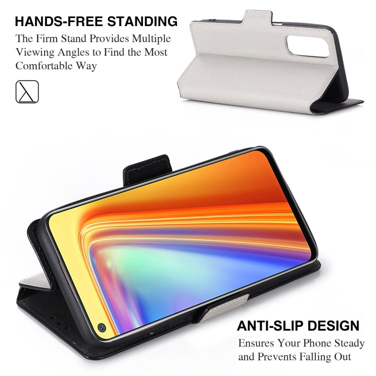 For OPPO Realme 7 Asian Version MUXMA MX115 Cross Texture Oil Edge Flip Leather Phone Case