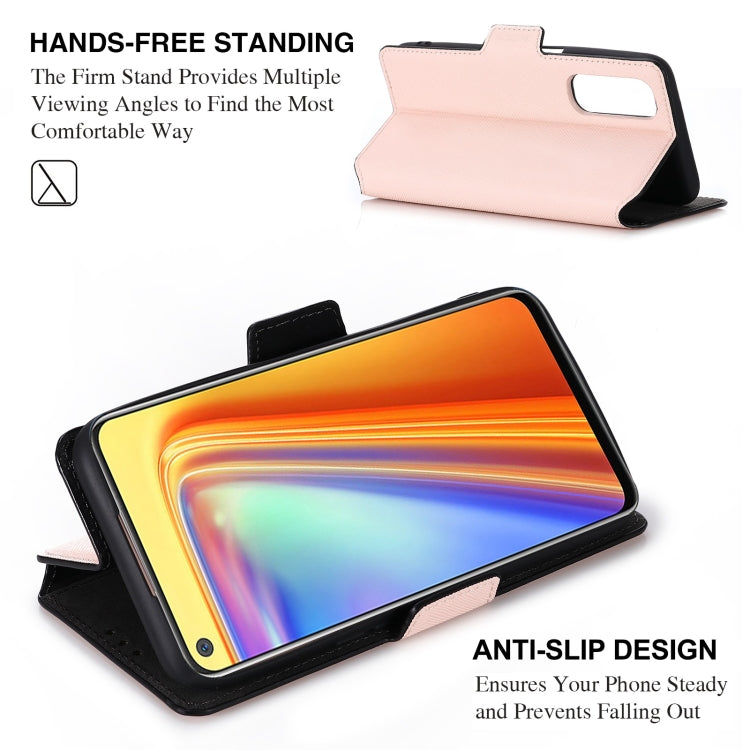 For OPPO Realme 7 Asian Version MUXMA MX115 Cross Texture Oil Edge Flip Leather Phone Case