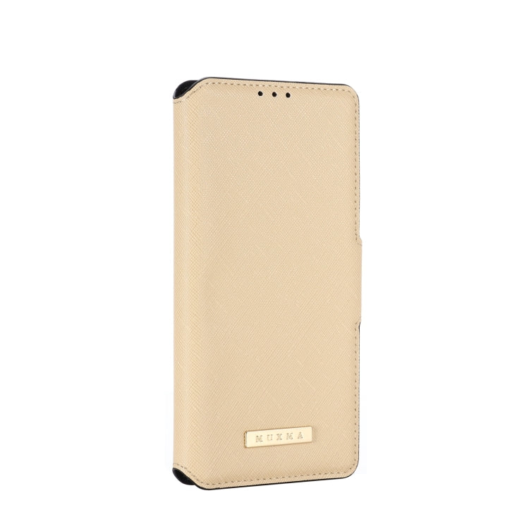 For OPPO Realme C15 / C12 MUXMA MX115 Cross Texture Oil Edge Flip Leather Phone Case