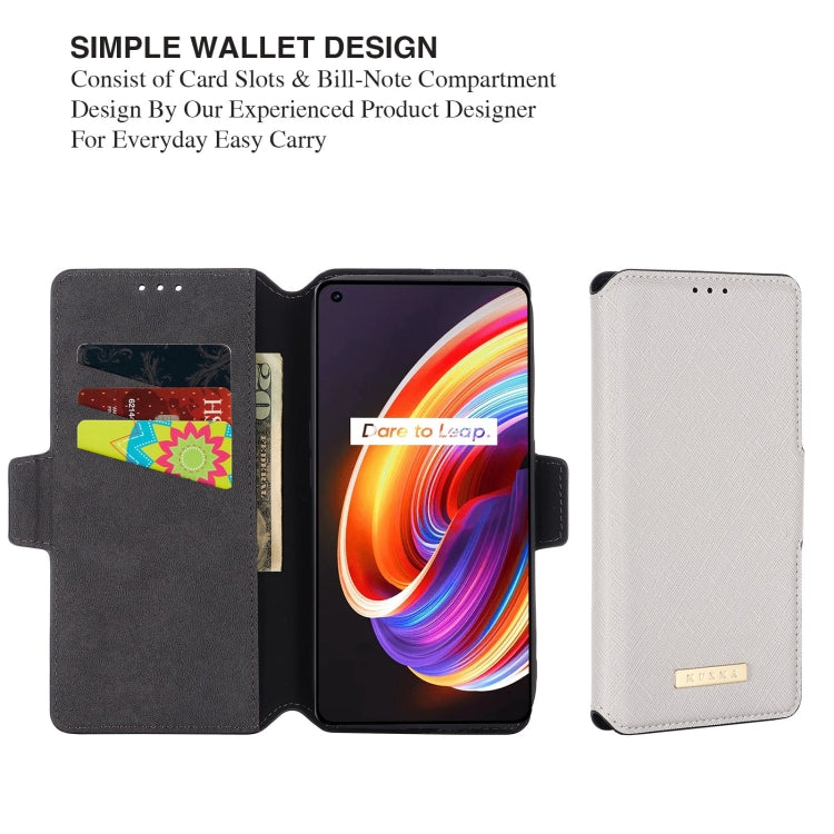 For OPPO Realme X7 Pro MUXMA MX115 Cross Texture Oil Edge Flip Leather Phone Case