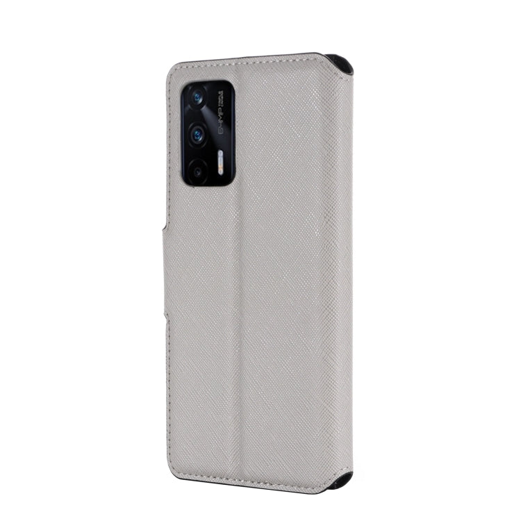 For OPPO Realme GT 5G MUXMA MX115 Cross Texture Oil Edge Flip Leather Phone Case