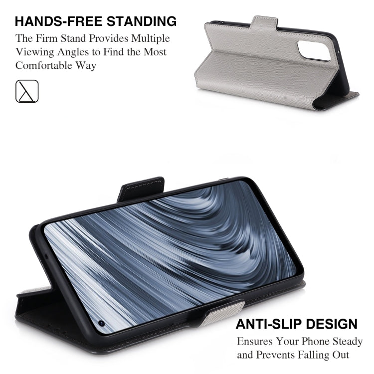 For OPPO Realme X7 Indian Version / V15 MUXMA MX115 Cross Texture Oil Edge Flip Leather Phone Case